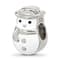 Sterling Silver Kids Enamel Snowman with Hat Bead