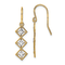 14K Yellow Gold and Rhodium Over 14K Yellow Gold Fancy Diamond-Cut
Dangle Earrings