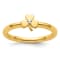 14K Yellow Gold Over Sterling Silver Stackable Expressions Diamond
Clover Ring 0.005ctw