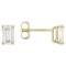 Lab-Grown Diamond Emerald-Cut Stud Earrings In 14K Gold 1.00ctw