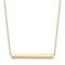 Polished Cable LInk Bar Necklace In 14K Yellow Gold