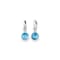14K White Gold Blue and White Topaz Dangle Earrings