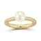 Rachel Zoe Freshwater Pearl Solitaire Pave Band Ring in 14K Gold Over
Sterling Silver