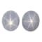 Star Sapphire Unheated 8.5x7.3mm Oval Matched Pair 7.22ctw