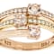 Morganite Two-Tone Ring In 18K Yellow And Rose Gold Over Sterling Silver 0.89ctw
