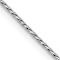 Rhodium Over 14k White Gold 0.7mm Solid Round Parisian Wheat 16 Inch Chain