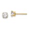 14K Yellow Gold 5mm Cubic Zirconia Post Earrings