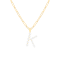 Letter K Initial Cultured Freshwater Pearl 18K Gold Over Sterling Silver
Pendant With  18" Chain
