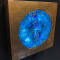 'Indigo Planet' - Gemstone Art with Amazonite, Azurite  and Apatite