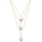 Freshwater Pearl Layered Necklace In 14K Gold Over Sterling Silver