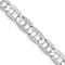 Rhodium Over 14k White Gold 5.25mm Solid Concave Mariner Chain