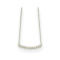 14K Yellow Gold with White Rhodium Diamond Curved Bar 18 Inch Necklace
