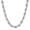 Robert Alton Men's Rope Chain Necklace 5mm In Stainless Steel 24 Inch