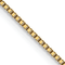18K Yellow Gold 0.7mm Solid Box 18 Inch Chain