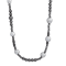 8-10mm Round Gray Freshwater Pearl and Black Rhodium Over Sterling
Silver Bead Necklace