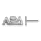 Rhodium Over Sterling Silver LogoArt Extra Small Post Earrings