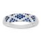 Blue And White Cubic Zirconia Rhodium Over Sterling Silver Ring 0.79ctw