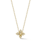 Sterling Statements 14K Yellow Gold Over Sterling Silver Pave Flower Necklace