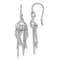 Rhodium Over Sterling Silver Polished Moveable Jellyfish Dangle Earrings