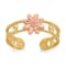 14K Two-tone Flower Toe Ring