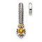 Rhodium Over Sterling Silver Antiqued with 14k Accent Polished Citrine
Chain Slide Pendant