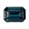 Blue-Green Sapphire Loose Gemstone Unheated 8.9x6.3mm Emerald Cut 2.54ct