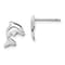 Rhodium Over Sterling Silver Dolphin Stud Earrings