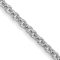 Rhodium Over 14k White Gold 1.4mm Solid Round Open Link Cable 30 Inch Chain