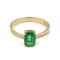 1.30 Ctw Emerald with 0.09 Ctw Diamond ing in 14K YG