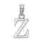 Rhodium Over 14k White Gold Polished Block Letter Z Initial Pendant