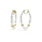 14K Yellow Gold Over Brass Vivienne Bamboo Acrylic Hoops