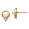 14K Yellow Gold 5-6mm White Button Freshwater Cultured Pearl 0.02ct
Diamond Post Earrings