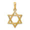 14k Yellow Gold Textured Star of David Pendant