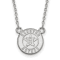 Rhodium Over Sterling Silver MLB LogoArt Houston Astros Pendant Necklace