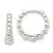 Sterling Silver Beaded Hinged Hoop Earrings