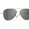 Chanel Gold Tone Aviator Frame / Gray Lenses Sunglasses