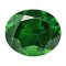 Demantoid Garnet with Horsetail 6.5x5.5mm Oval 1.06ct