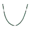 Malachite Beaded Station Necklace In Sterling Silver