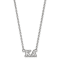 Rhodium Over Sterling Silver LogoArt Kappa Delta Medium Pendant Necklace