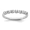 Rhodium Over 14K White Gold 7-Stone Diamond Wedding Band 0.49ctw