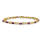14k Yellow Gold and Rhodium Over 14k Yellow Gold Diamond and Ruby
Infinity Bracelet