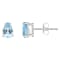 6x4mm Pear Shape Aquamarine 14k White Gold Stud Earrings