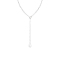 Dangling Y-shaped Rhodium Over Sterling Silver Cultured Freshwater Pearl
Necklace, 18" Adjustable