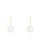 14k Yellow Gold Leverback 6-7mm Akoya Pearl Earrings