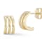 Bellissima Gold 14K Yellow Gold Triple Ring J Huggie Hoop Earrings