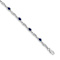 Rhodium Over 10k White Gold Diamond and Blue Sapphire Bracelet