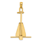 14k Yellow Gold Moveable Danforth Anchor Pendant