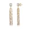 CZ Chandelier Drop Earrings In 14K Gold Over Sterling Silver