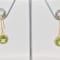 4.16ctw Round Peridot and Cubic Zirconia 14K Rose Gold Over Sterling
Silver Earrings