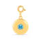 Round Swiss Blue Topaz 18K Yellow Gold Over Sterling Silver Circle
December Birthstone Charm